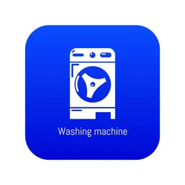 Washer icon blue vector Illustrazione stock