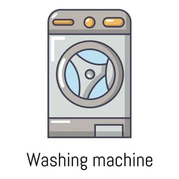 Washer icon, cartoon style Stock Illustration