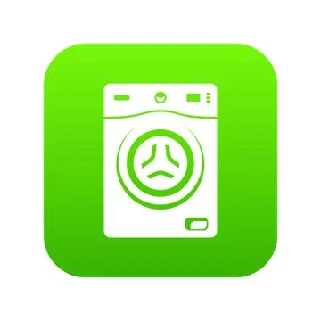 Washer icon green vector Stockillustratie