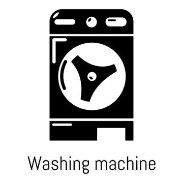 Washer icon, simple black style Illustrazione stock