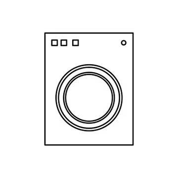 Washer laundry machine Ilustración de archivo