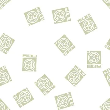 Washer machine appliance glyph vector seamless pattern イラスト素材