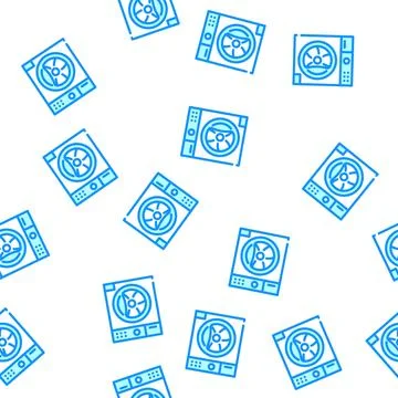 Washer machine appliance vector seamless pattern Illustrazione stock