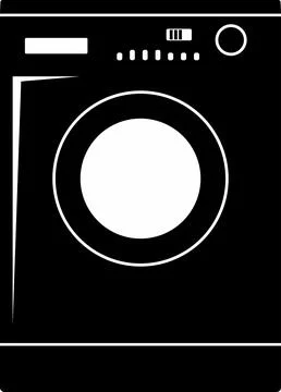 Washer Machine Icon in flat style. Vector Illustration Illustrazione stock