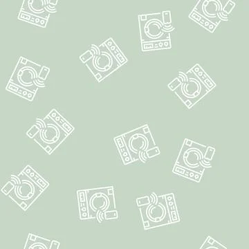 Washer remote control line seamless pattern Stock Illustration