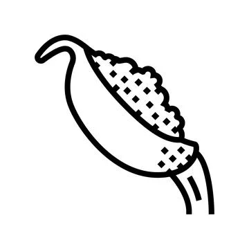 Washer rice line icon vector illustration 스톡 일러스트
