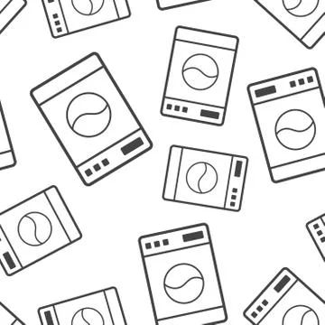 Washer sign seamless pattern background. Business flat vector illustration. L Illustrazione stock