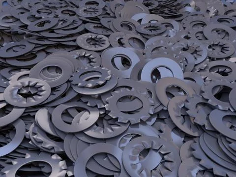 Washers as background Illustrazione stock