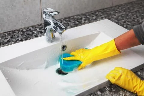 Washes white sink Stock Photos