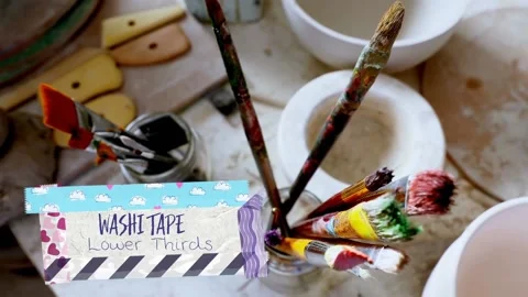 Washi Tape Lower Thirds After Effects素材