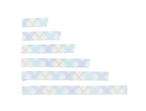 Washi tape strips with plaid pattern, crafting and scrapbooking supplies, iso Stock Photos