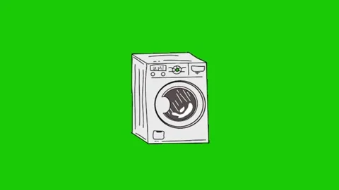 Washing animation on green screen background  動画素材 332643306