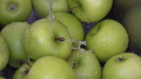 Washing apple close up Stock Footage 237437239