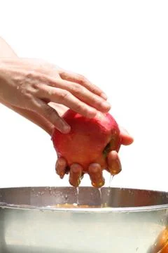 Washing apple Stock Photos