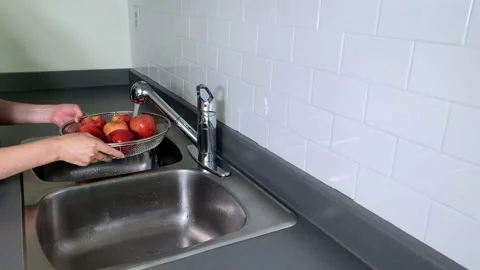 Washing Apples Stock Footage 137142030