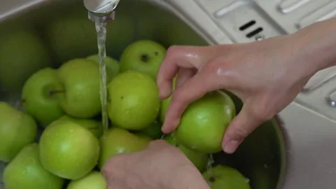 Washing apples Stock Footage 237437356