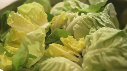 Washing bio cabbage in the kitchen Stock Footage 236995004