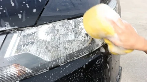 Washing Car Stock Footage 71088377