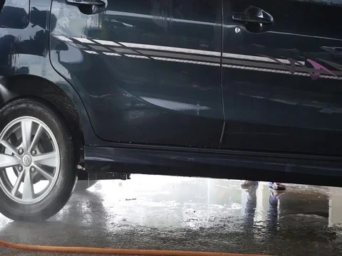 Washing car Stock Footage 121653657