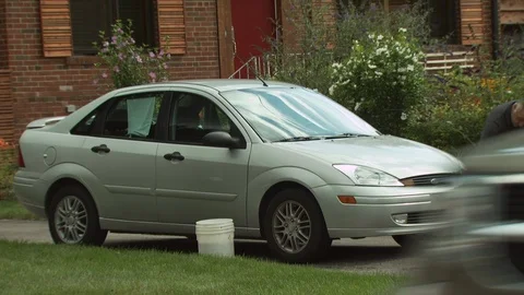 Washing Car Stock Footage 123933618