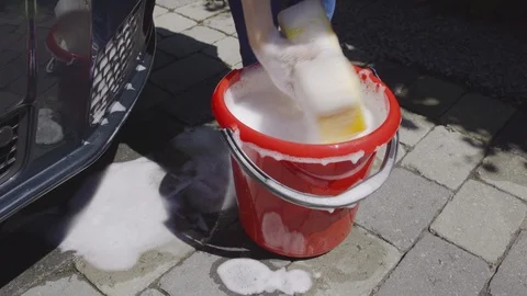 Washing a Car by Hand - sequence Stock-Footage 89083427