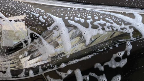 Washing Car Headlights Stock-Footage 127543432