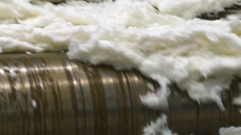 Washing of cellulose Video stock 105168687