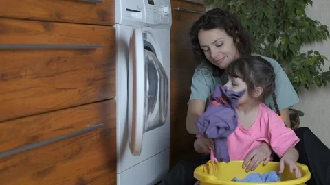 Washing clothes. Stock Footage 107561610