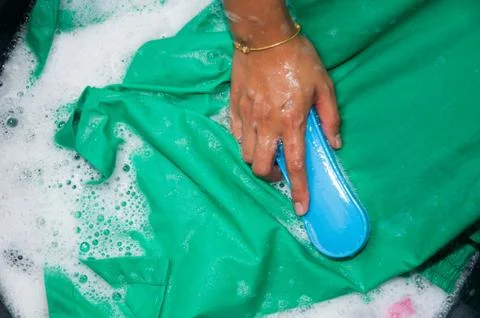 Washing clothes Foto stock