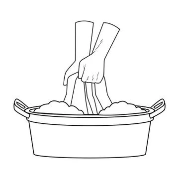 Washing clothes prevention method covid19 pandemic Stock Illustration