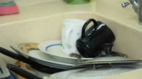 Washing of cup Stock Footage 10798535