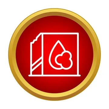 Washing detergent packaging with a drop and suds symbol Stock Illustration