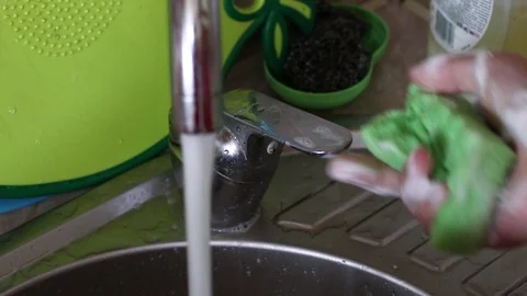 Washing dishes 2 Stock-Footage 97832191