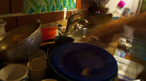 Washing Dishes Stock-Footage 40771026