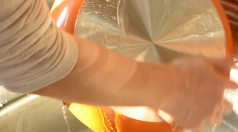 Washing dishes Stock Footage 58696584