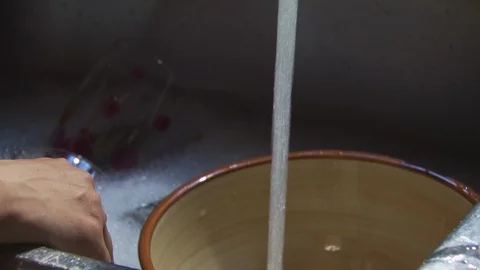 Washing Dishes Stock Footage 123933869