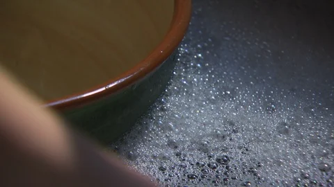 Washing Dishes Stock Footage 123933898