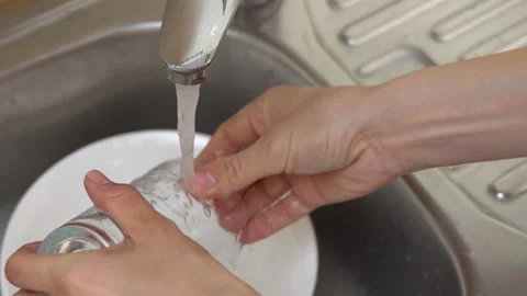 Washing dishes Stock Footage 237437428