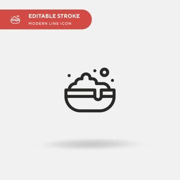 Washing Dishes Simple vector icon. Illustration symbol design template for we Stock Illustration