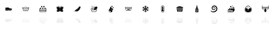 Washing - Flat Vector Icons Stock Illustration