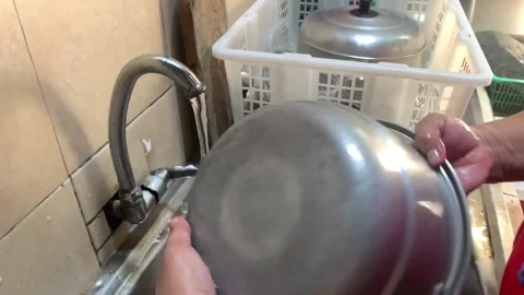 Washing up Stock Footage 218452258