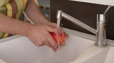 Washing Fresh Fruit Stock Footage 45596062