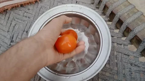 Washing Fresh Tomatoes Under Clean Water Stock Footage 346503660