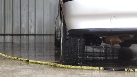 Washing a gray car Video stock 106083389