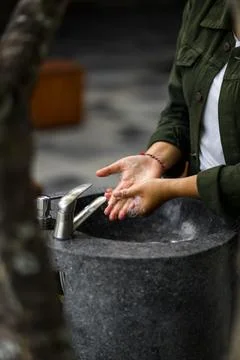 Washing Hand Foto stock