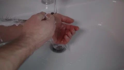 Washing hand - slow motion Stock Footage 124640737
