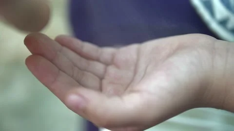 Washing hand by using alcohol spray to prevent coronavirus ( Covid-19 ) Video stock 166871959
