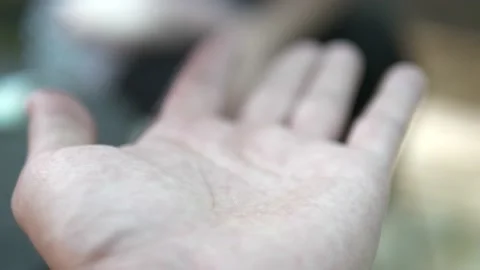Washing hand by using alcohol spray to prevent ( Covid-19 ) Video stock 166871980