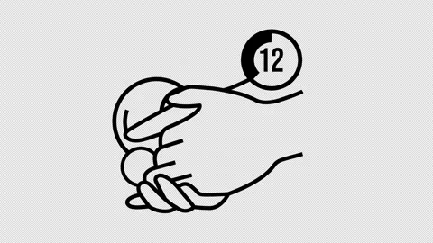 Washing hands for 20 seconds graphic animation. Alpha channel Stock Footage 300994853