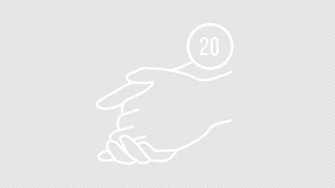 Washing hands for 20 seconds graphic animation. Alpha channel Stock Footage 300994976